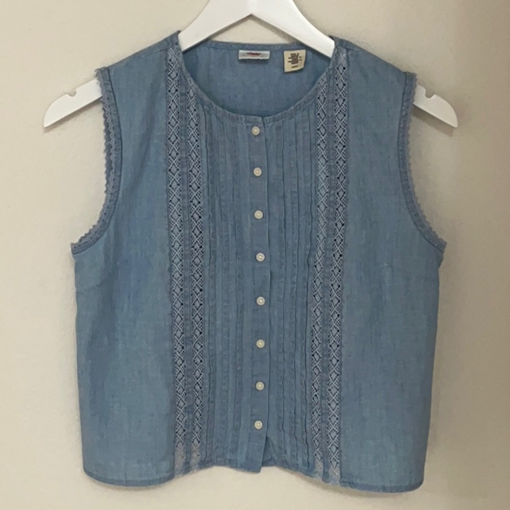 Levi's Light Blue Sleeveless Blouse